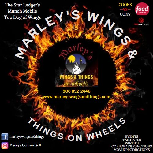 Logo for Marley’s Wings & Things on Wheels